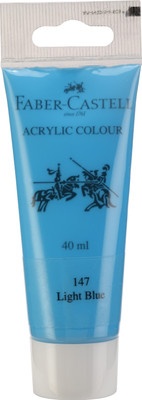 FABER-CASTELL Acrylic 40ml Tube - Light Blue 147(Set of 1, Transparent)