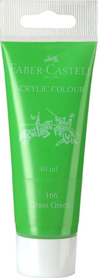 FABER-CASTELL Acrylic 40ml Tube - Grass Green 166(Set of 1, Transparent)