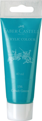 FABER-CASTELL Acrylic 40ml Tube - Cobalt Green 156(Set of 1, Transparent)