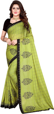Sanskriti Designer Self Design Bollywood Silk Blend Saree(Dark Green)