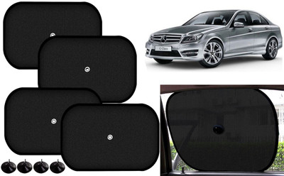 Auto Kite Side Window Sun Shade For Mercedes Benz C-Class(Black)