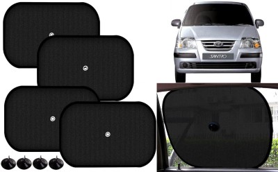 Auto Kite Side Window Sun Shade For Hyundai Santro(Black)