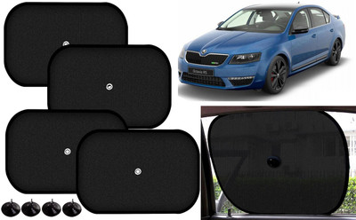 Auto Kite Side Window Sun Shade For Skoda Octavia(Black)