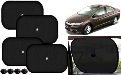 Auto Kite Side Window Sun Shade For Honda City(Black)