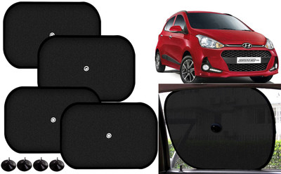 Auto Kite Side Window Sun Shade For Hyundai Grand i10(Black)