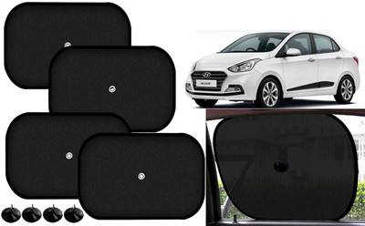 Auto Kite Side Window Sun Shade For Hyundai Xcent(Black)