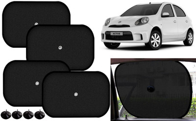 Auto Kite Side Window Sun Shade For Nissan Micra Active(Black)