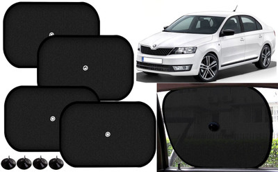 Auto Kite Side Window Sun Shade For Skoda Rapid(Black)