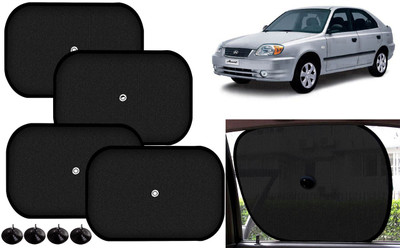 Auto Kite Side Window Sun Shade For Hyundai Accent(Black)