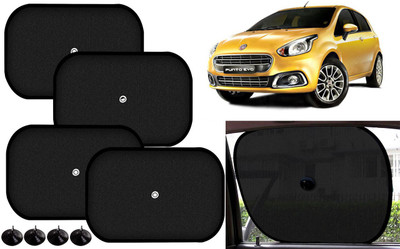 Auto Kite Side Window Sun Shade For Fiat Punto Evo(Black)