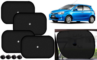 Auto Kite Side Window Sun Shade For Toyota Etios Liva(Black)