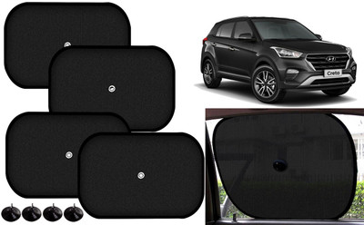 Auto Kite Side Window Sun Shade For Hyundai Creta(Black)