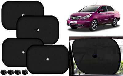 Auto Kite Side Window Sun Shade For Tata Manza(Black)