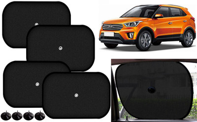 Auto Kite Side Window Sun Shade For Hyundai Creta(Black)