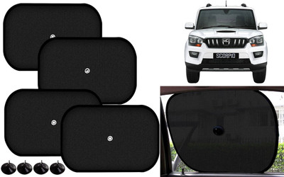 Auto Kite Side Window Sun Shade For Mahindra New Scorpio(Black)