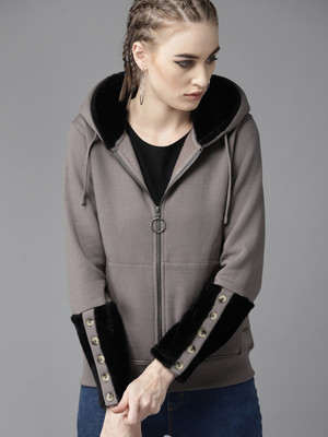 Roadster Full Sleeve Color Block Women Sweatshirt