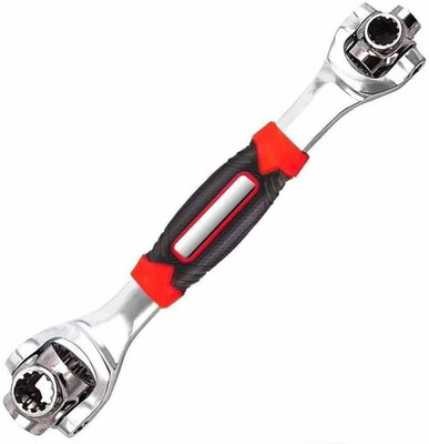 Drunna 48-in-1 Tiger Wrench Tools Socket Works with Spline Bolts, 6-Point Universal Furniture Car Repair Tool Multi-Function Socket Wrench 48 Tools in One with 360 Degree Rotating Head | Tiger Wrench Works with Spline Bolts | 6-Point, 12-Point, and Any Size Standard or Metric Multi-Function Socket W