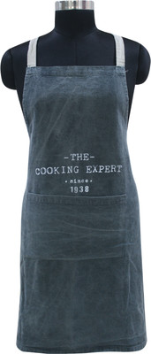 Airwill Cotton Home Use Apron - Free Size(Blue, Single Piece)