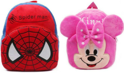 A Little Swag BM-combo of 2 pink minnie, red spiderman_1304 12 L Backpack(Multicolor)