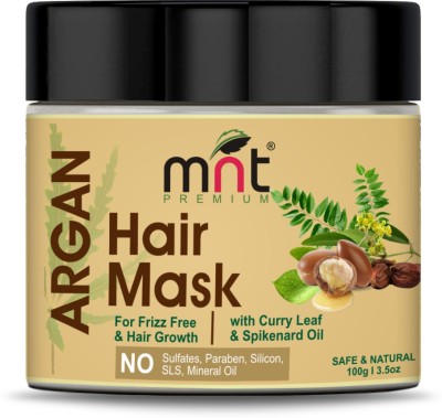 MNT Argan Hair Mask with Curry Leaf & Spikenard Oil (100g) for Damaged Hair Repair, Hair Growth & Frizz free Hair(100 g)