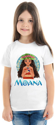 Jizo Girls Typography, Printed Polyester Regular T Shirt(White, Pack of 1)
