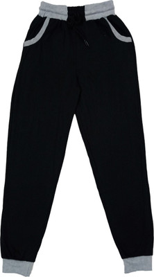 KAVYA Track Pant For Boys(Black, Pack of 1)