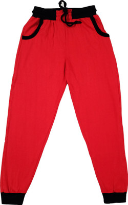Indistar Track Pant For Boys(Red, Pack of 1)