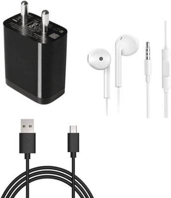 Ml Wall Charger Accessory Combo for Redmi 3s prime, redmi note 4, redmi 5 with micro usb cable and adapter(Black)