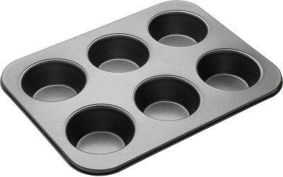 DIYORA ENTERPRISE Aluminium Cupcake/Muffin Mould 6(Pack of 1)