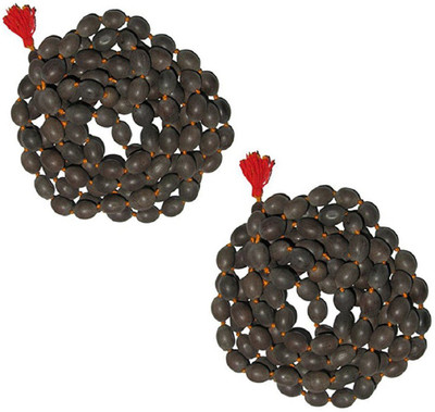 NAKSHATRA JUNCTION Set of Two Original 108 Lotus Seeds Kamal Gatta Mala for Japa, Laxmi Pooja and Wearing 33 inch Wood Chain