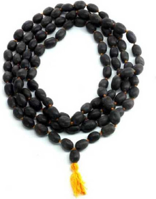 NAKSHATRA JUNCTION Black Lotus Bead/Kamal Gatta Jaap Mala with 108 Seed -Standard Wood Chain