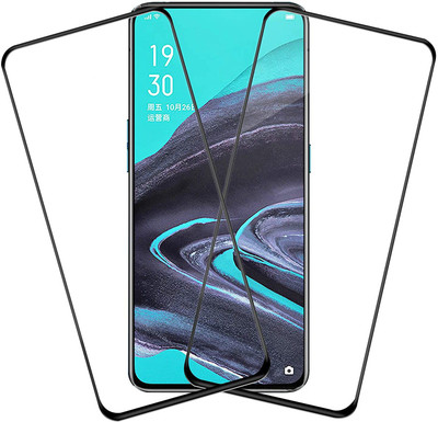 AKSHUD Edge To Edge Tempered Glass for OPPO Reno 2z(Pack of 2)