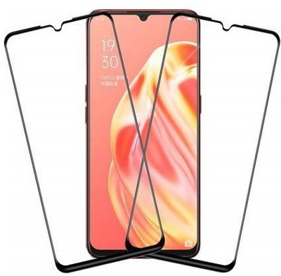 AKSHUD Edge To Edge Tempered Glass for OPPO F15(Pack of 2)