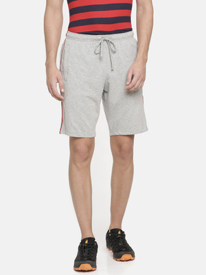 Macroman M-Series Solid Men Grey Regular Shorts