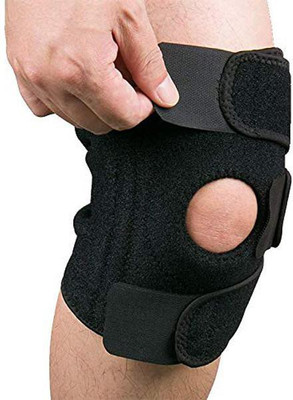 Leosportz Knee Belt for Joint Pain Relief Women and Men for Ligament injuries Knee Support(Black)