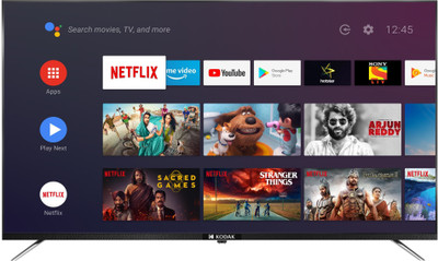 Kodak 139cm (55 inch) Ultra HD (4K) LED Smart Android TV  with 5000 Plus Apps and Games (55CA0909)