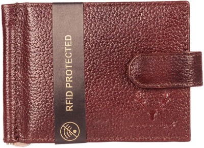 FAWNLINK Men Brown Genuine Leather Wallet(8 Card Slots)