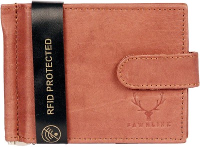 FAWNLINK Men Brown Genuine Leather Wallet(8 Card Slots)