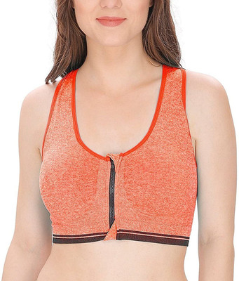 VOYARGE Intense Workout, Running, Gym, Yoga, Dancing Women Sports Lightly Padded Bra(Orange, Black)