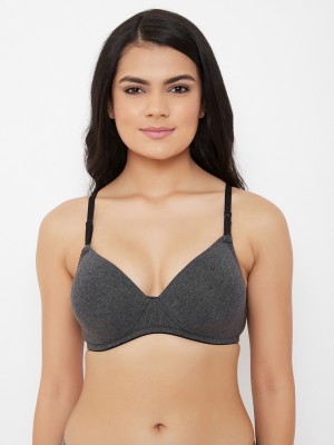 Clovia Women T-Shirt Lightly Padded Bra(Grey)