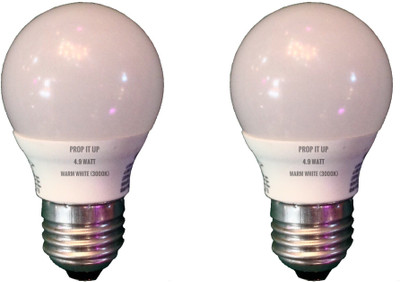 Prop It Up 4.9 W Basic Round E27 LED Bulb(White, Pack of 2)