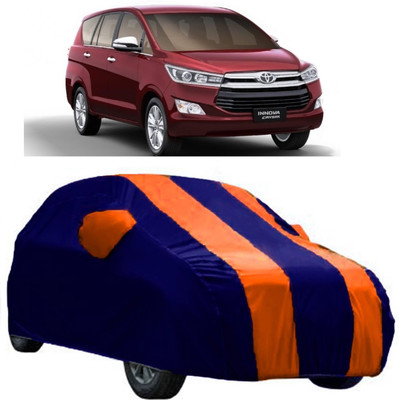 AutoCover Car Cover For Toyota Innova Crysta (With Mirror Pockets)(Orange, Blue)