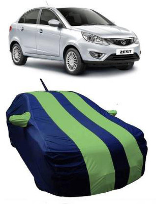 online Retail Car Cover For Tata Zest (With Mirror Pockets)(Green)