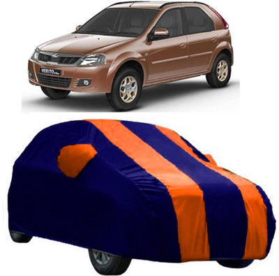 AutoCover Car Cover For Mahindra Verito Vibe (With Mirror Pockets)(Orange, Blue)