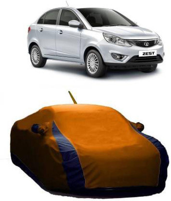 online Retail Car Cover For Tata Zest (With Mirror Pockets)(Orange)