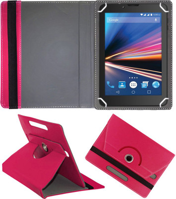 Fastway Flip Cover for Lava Ivory Plus 4G 7 inch with 4G Tablet(Pink, Cases with Holder)