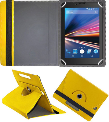 Fastway Flip Cover for Lava Ivory Plus 4G 7 inch with 4G Tablet(Yellow, Cases with Holder)