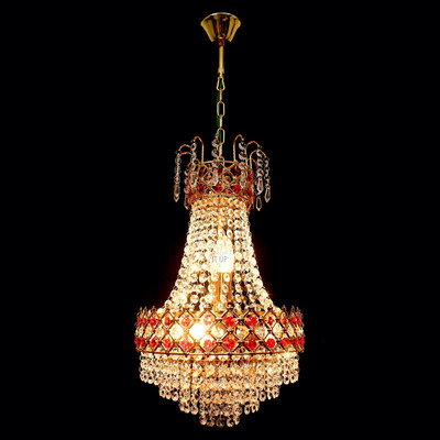 Prop It Up Precious k-9 crystal led celling pendant/hanging 5 star chandelier/jhoomer light Chandelier Ceiling Lamp(Gold)