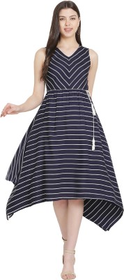 FORELEVY Women Asymmetric Multicolor Dress