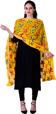 swi stylish Chiffon Embroidered Women Dupatta